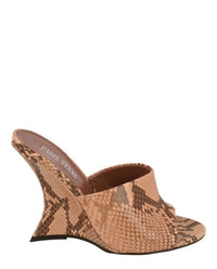Paris Texas - Wsomen's Nina Python Print Mules