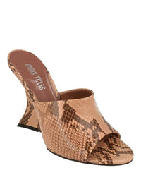 Paris Texas - Wsomen's Nina Python Print Mules