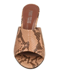 Paris Texas - Wsomen's Nina Python Print Mules