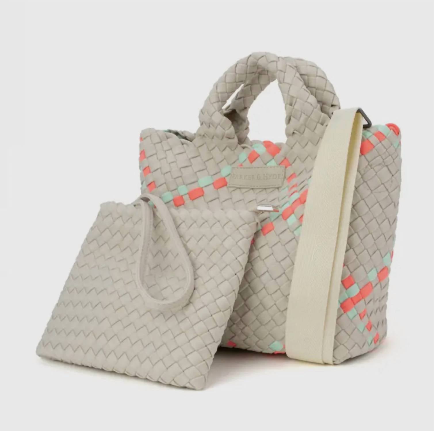 Parker And Hyde - Women's Woven Mini Tote - bags - grey - handbags