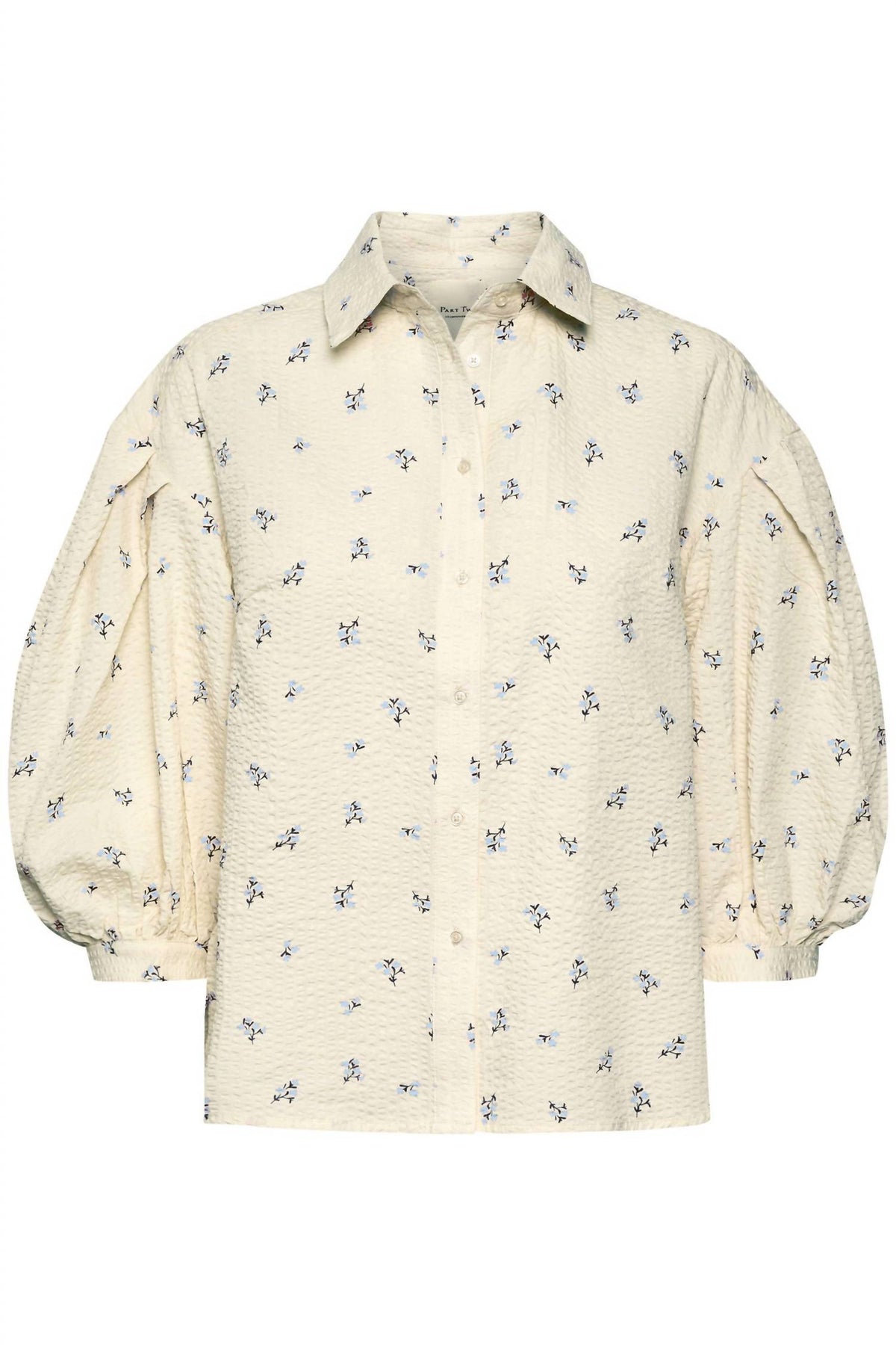 Part Two - Ninea Textured Tie Neck Blouse