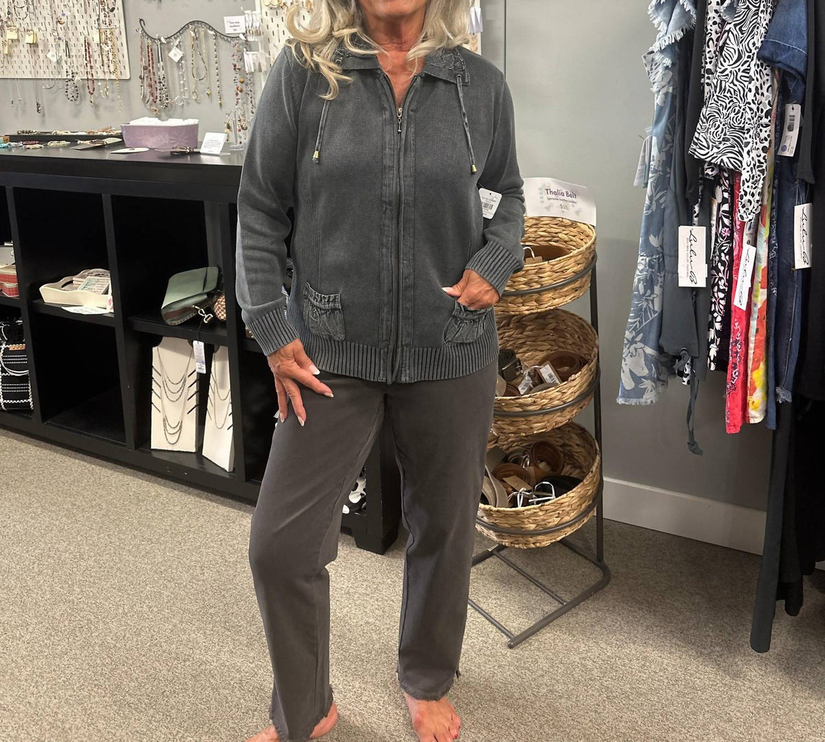 Pbj Blues - Full Zip Cardigan
