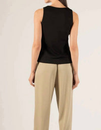 P.Cill - Butter Modal Simple Tank Top - black - clothing - modal