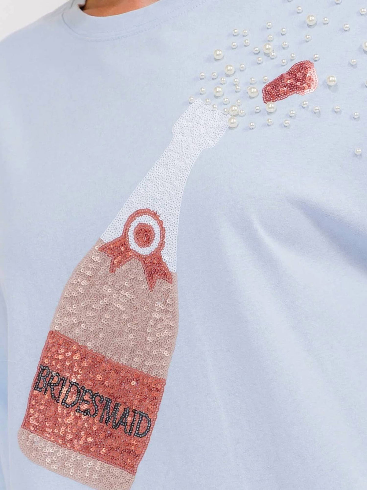 Peach Love - Bridesmaid T-shirt With Beads