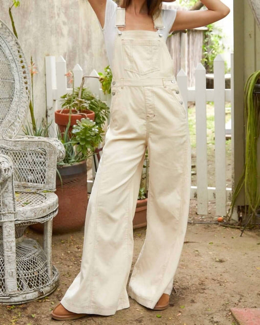 Peach Love - Cammie Corduroy Overalls - beige - clothing - cotton