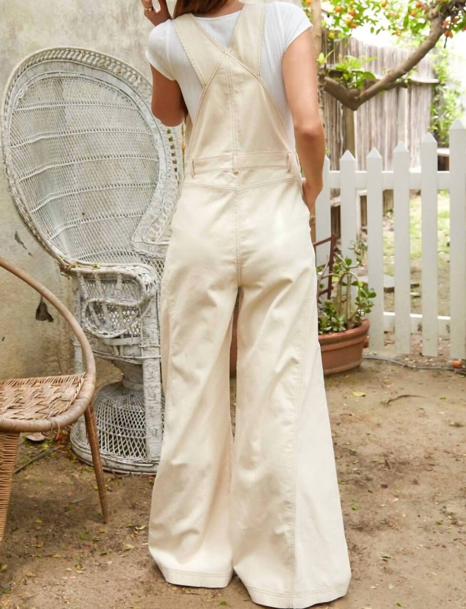 Peach Love - Cammie Corduroy Overalls - beige - clothing - cotton