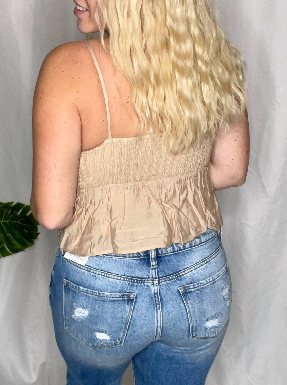 Peach Love - Kaity Tie Strap Crop Top
