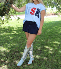 Peach Love - Lace Usa Tee