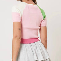 Peach Love - Pippy Ribbed Sweater Top - clothing - crop - tops - pink