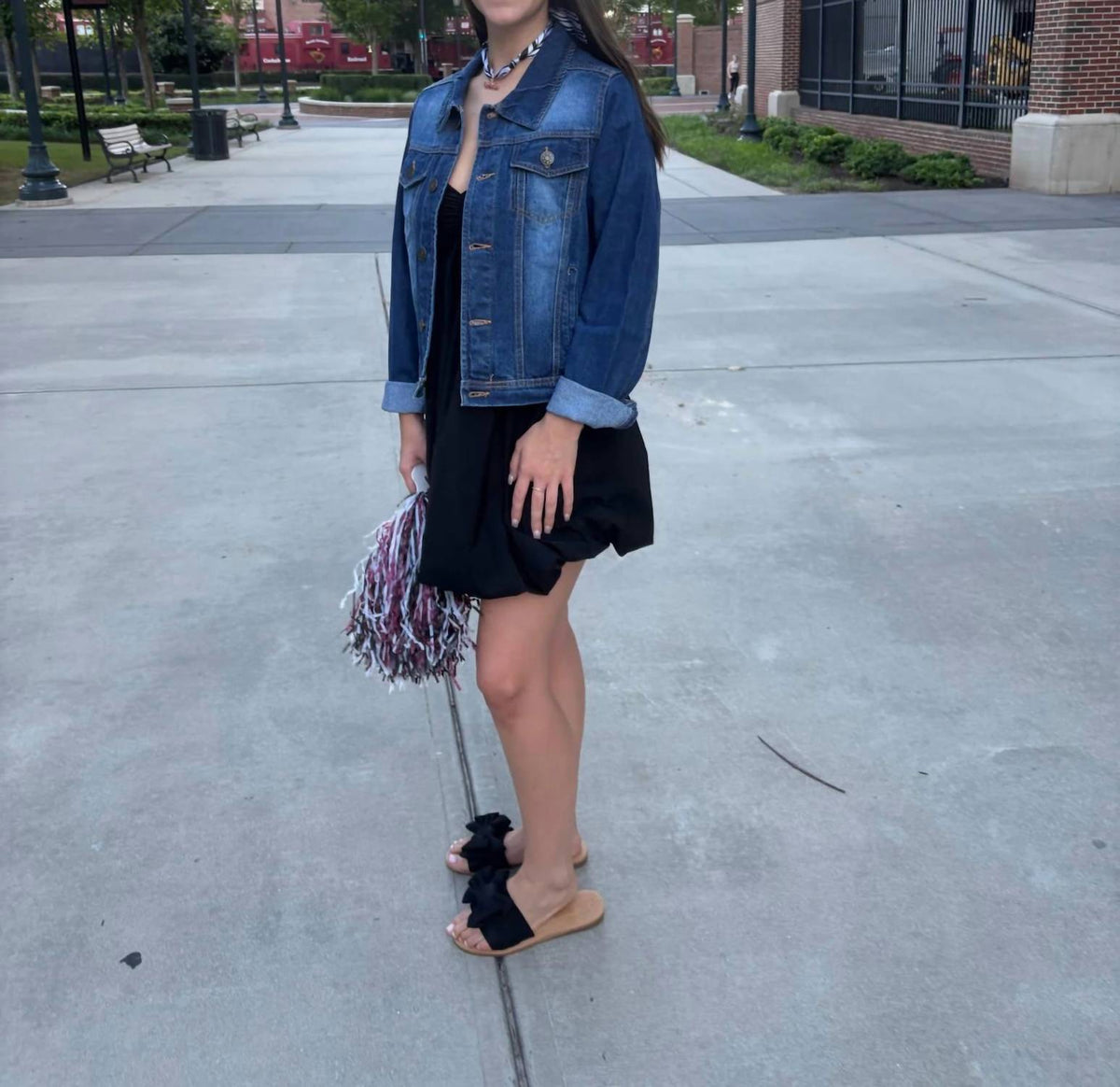 Pearls & Camo - Custom Carolina Denim Jacket