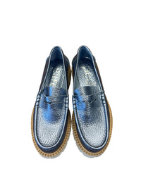 Pedro Garcia - Azure Cervo Lame Loafer