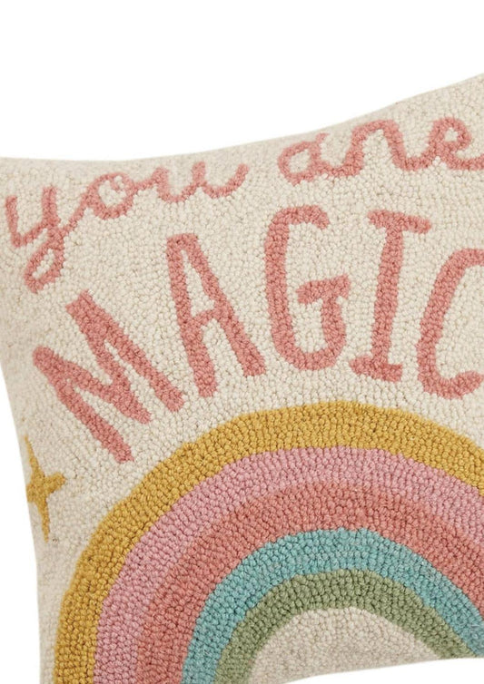 Peking Handicraft - You Are Magic Hook Pillow - accent - pillows - accents - beige