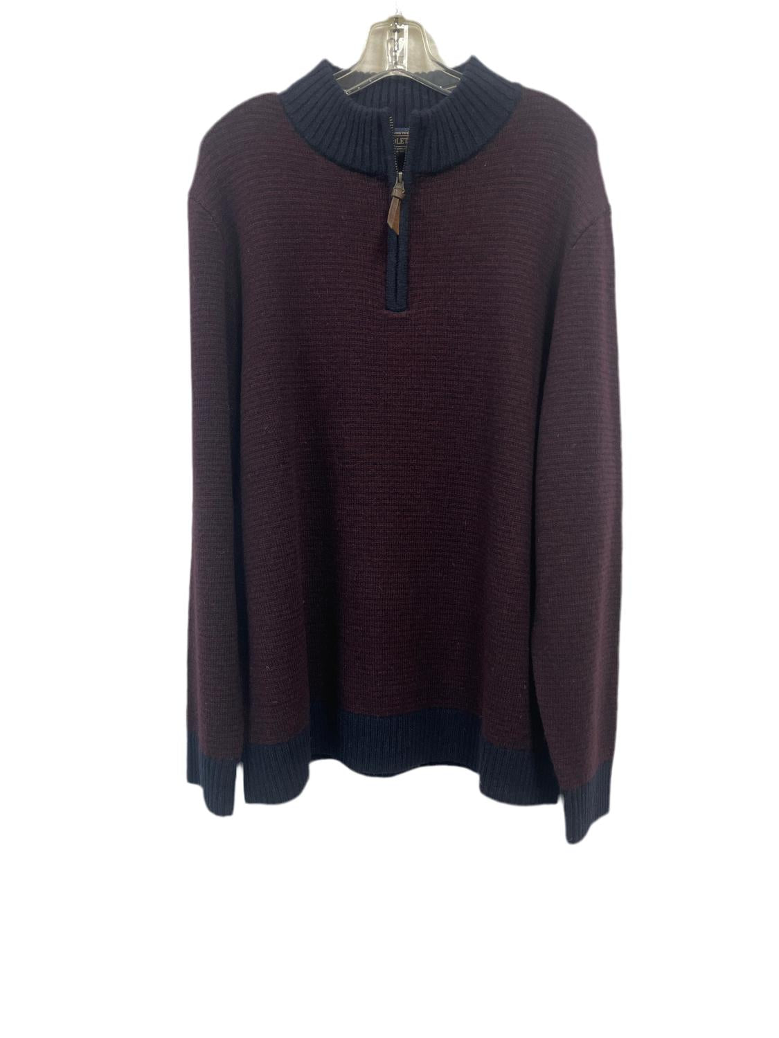 Pendleton - Shetland Wool Half Zip Sweater - clothing - men - red