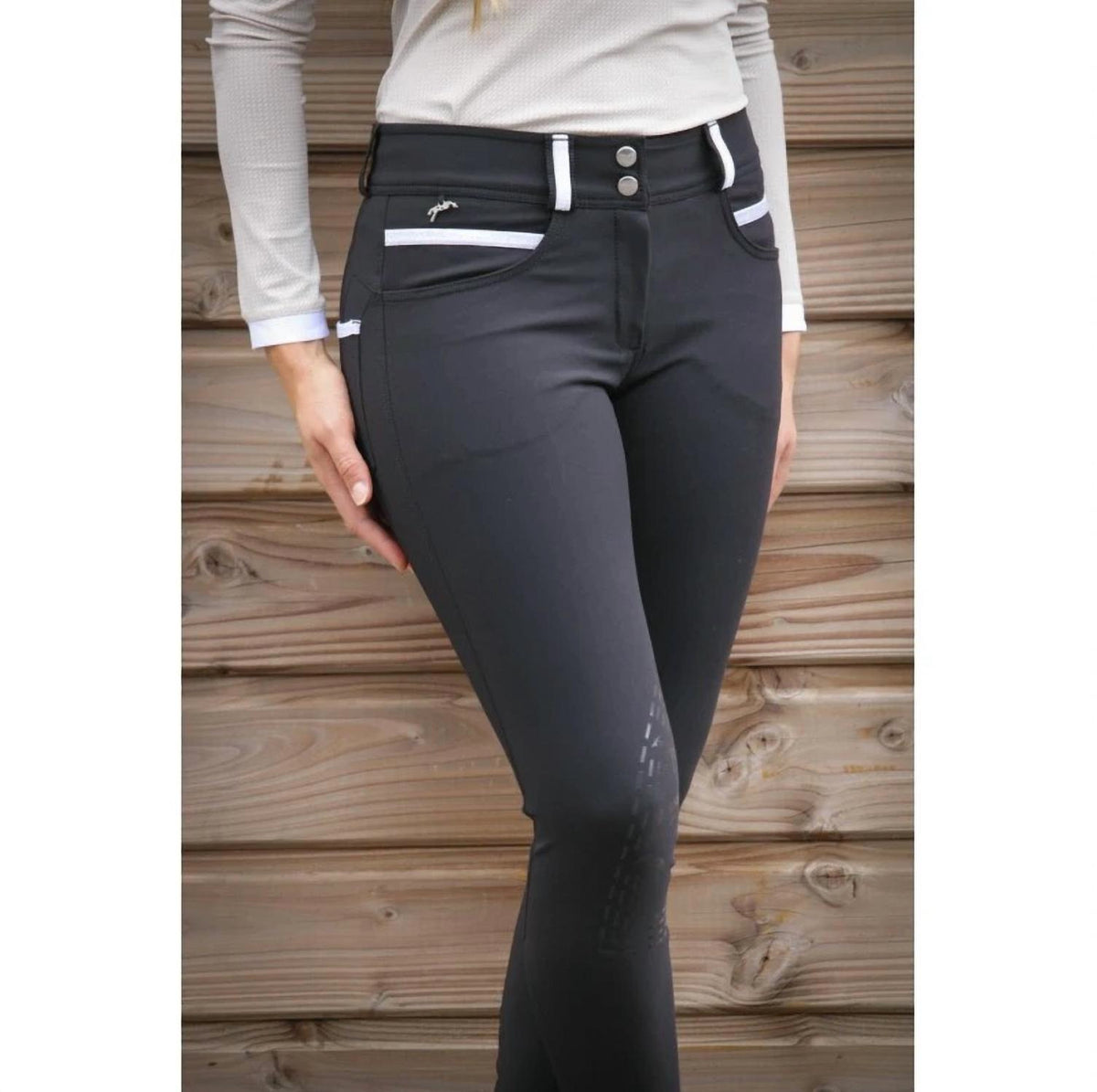 Penelope - Women's Fun Pushup Knee Patch Breeches Pants