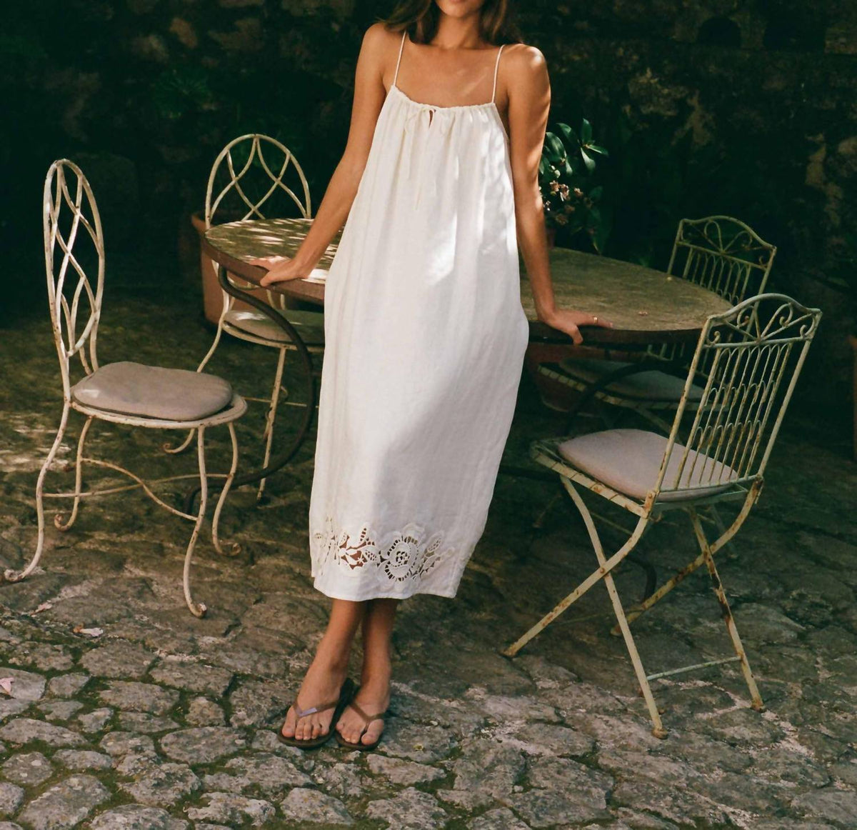 Peony - Embroidered Midi Dress