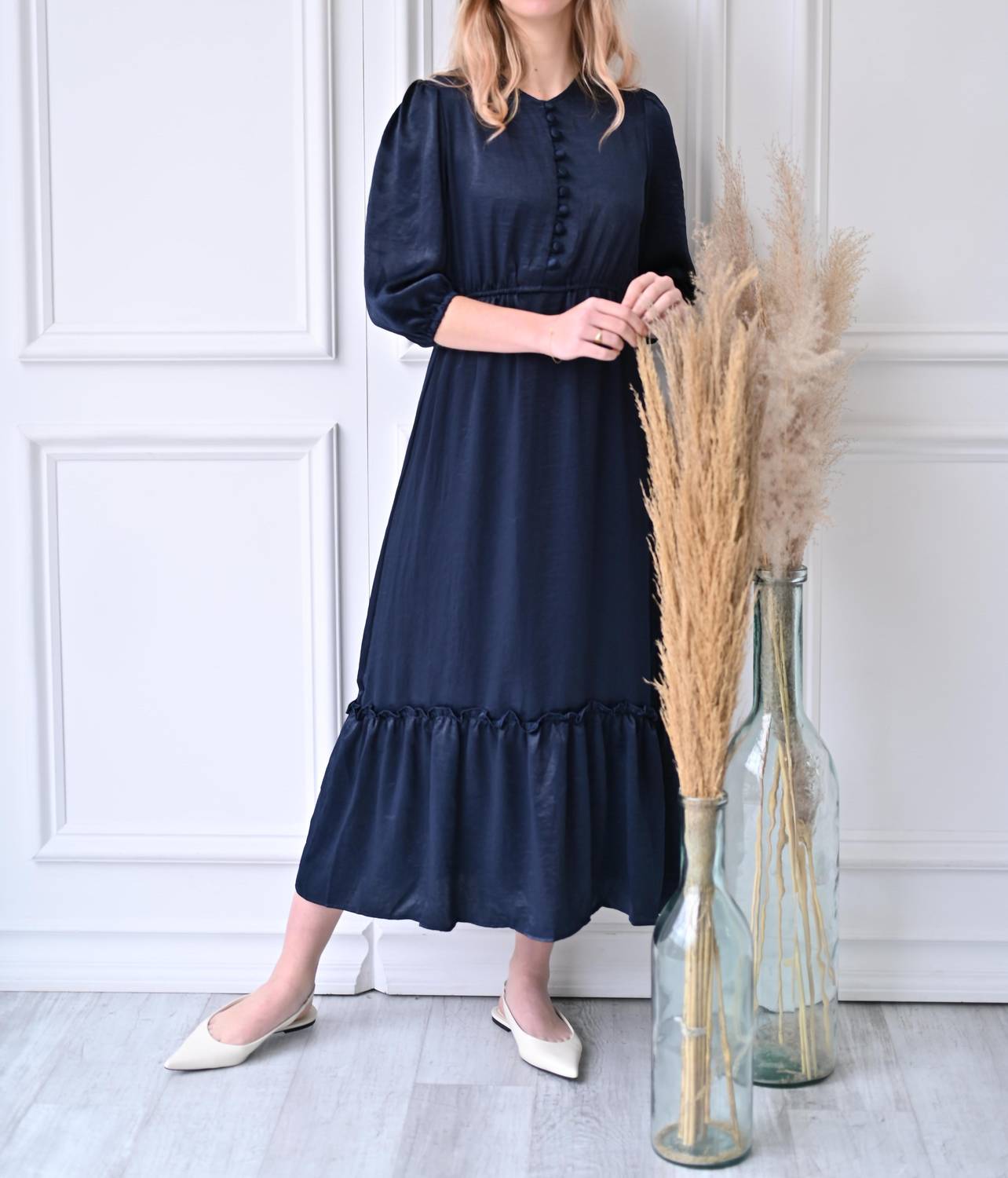 Pero New York - Caroline Dress - blue - clothing - directbrandpartner