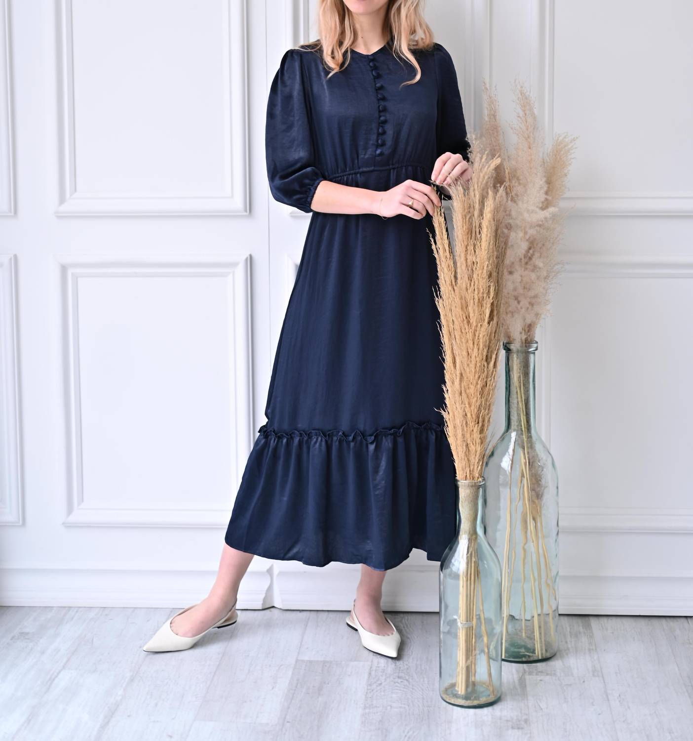 Pero New York - Caroline Dress - blue - clothing - directbrandpartner