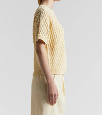 Peserico - Cotton Cordonnet Sweater With Sequins - clothing - cotton - blend - crew