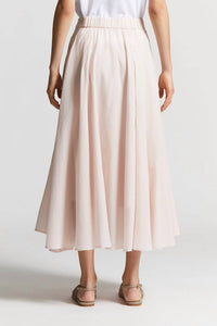 Peserico - Cotton Voile Semi - transparent Midi Skirt - clothing - cotton - knee - length - skirts