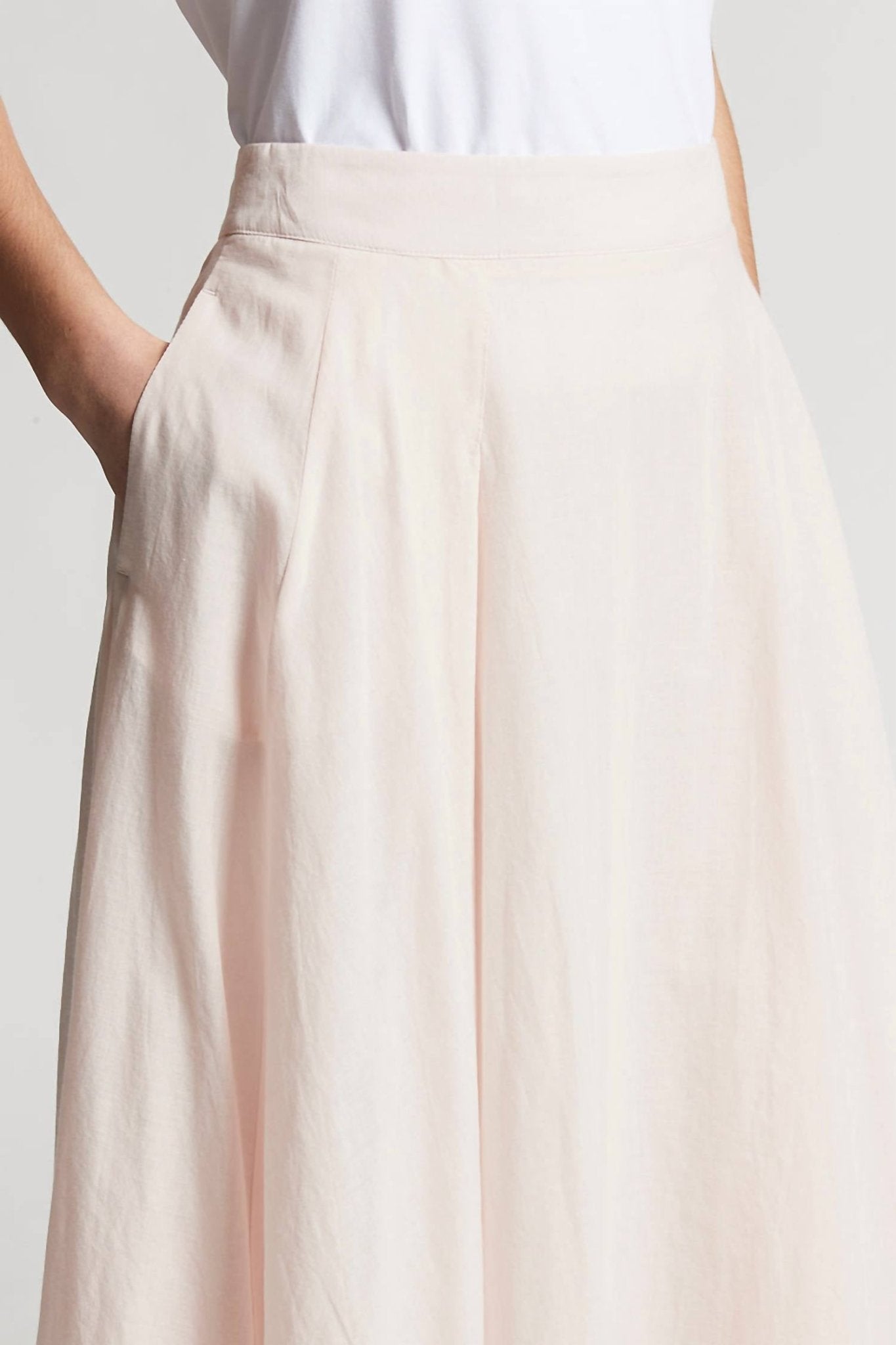 Peserico - Cotton Voile Semi - transparent Midi Skirt - clothing - cotton - knee - length - skirts