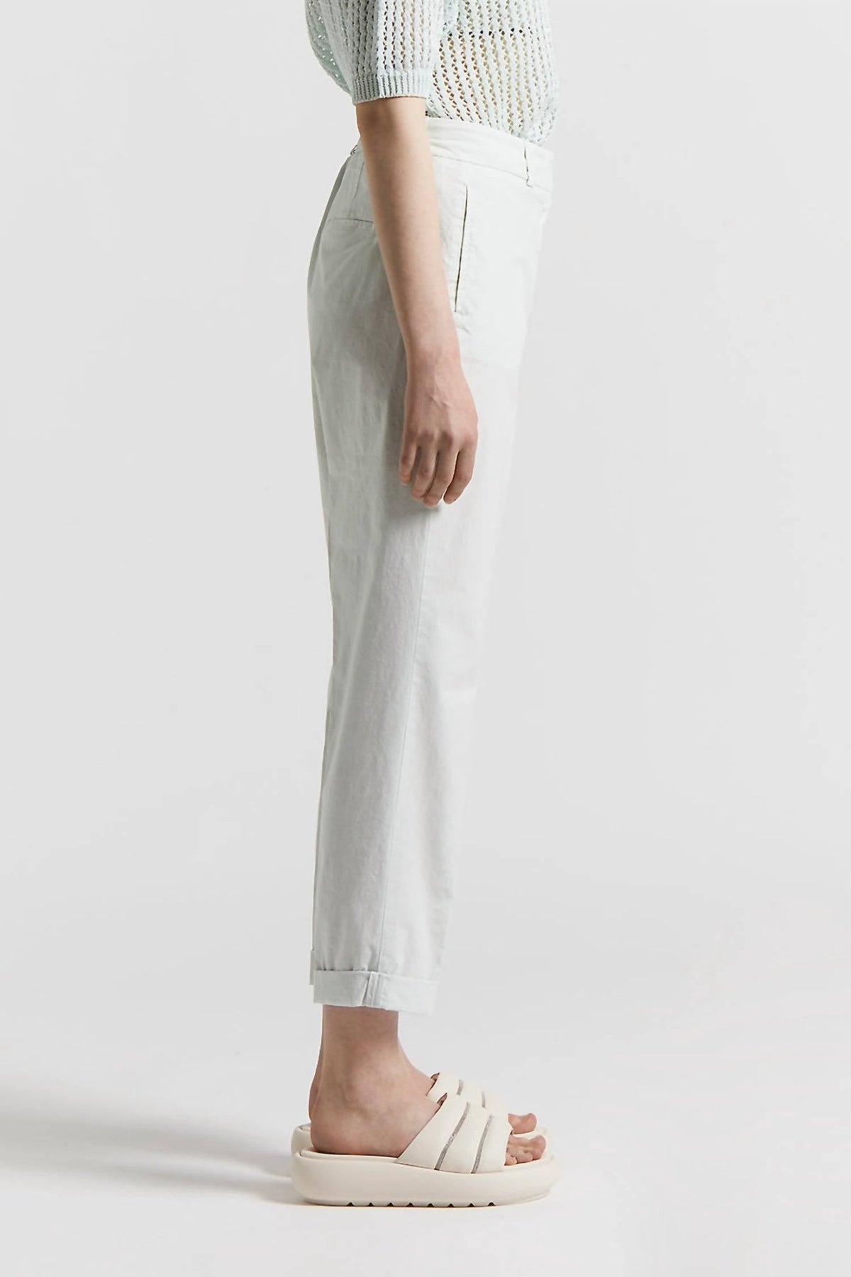 Peserico - Slub Stretch Cotton Canvas Trousers