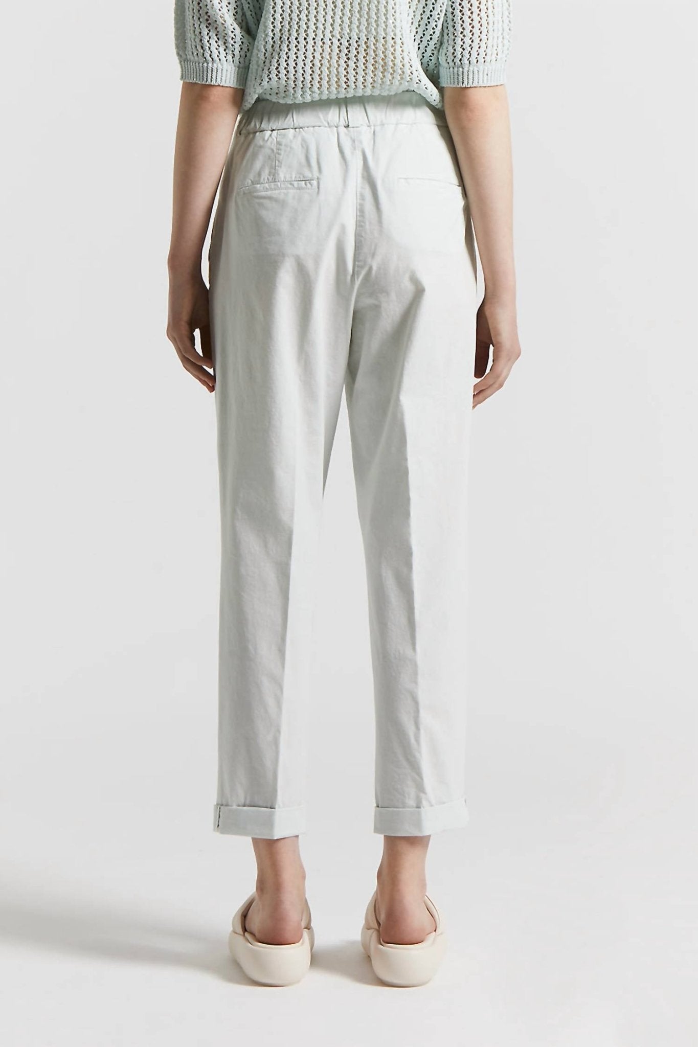 Peserico - Slub Stretch Cotton Canvas Trousers - clothing - cotton - blend - pants