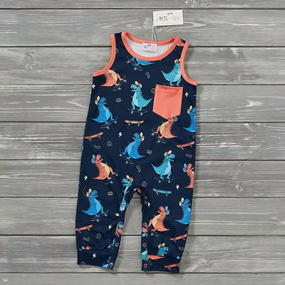 Pete + Lucy - Boys Roar Riders Romper