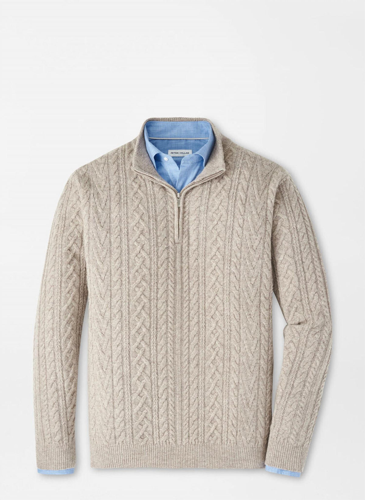 Peter Millar - Crescent Ridge Cable 1/4 Zip Sweater
