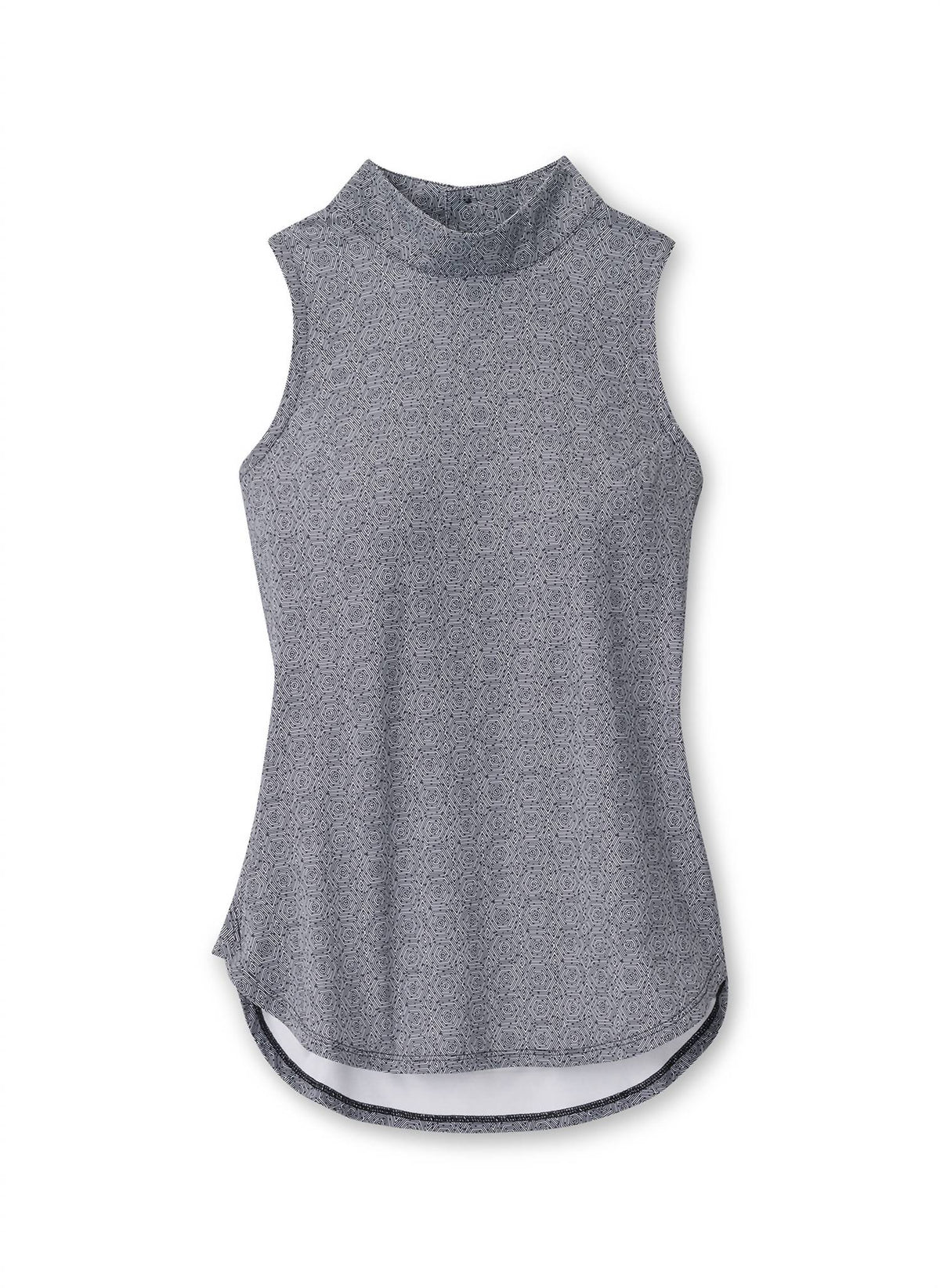 Peter Millar - Scottie Hexagons Print Sleeveless Mock Neck Shell