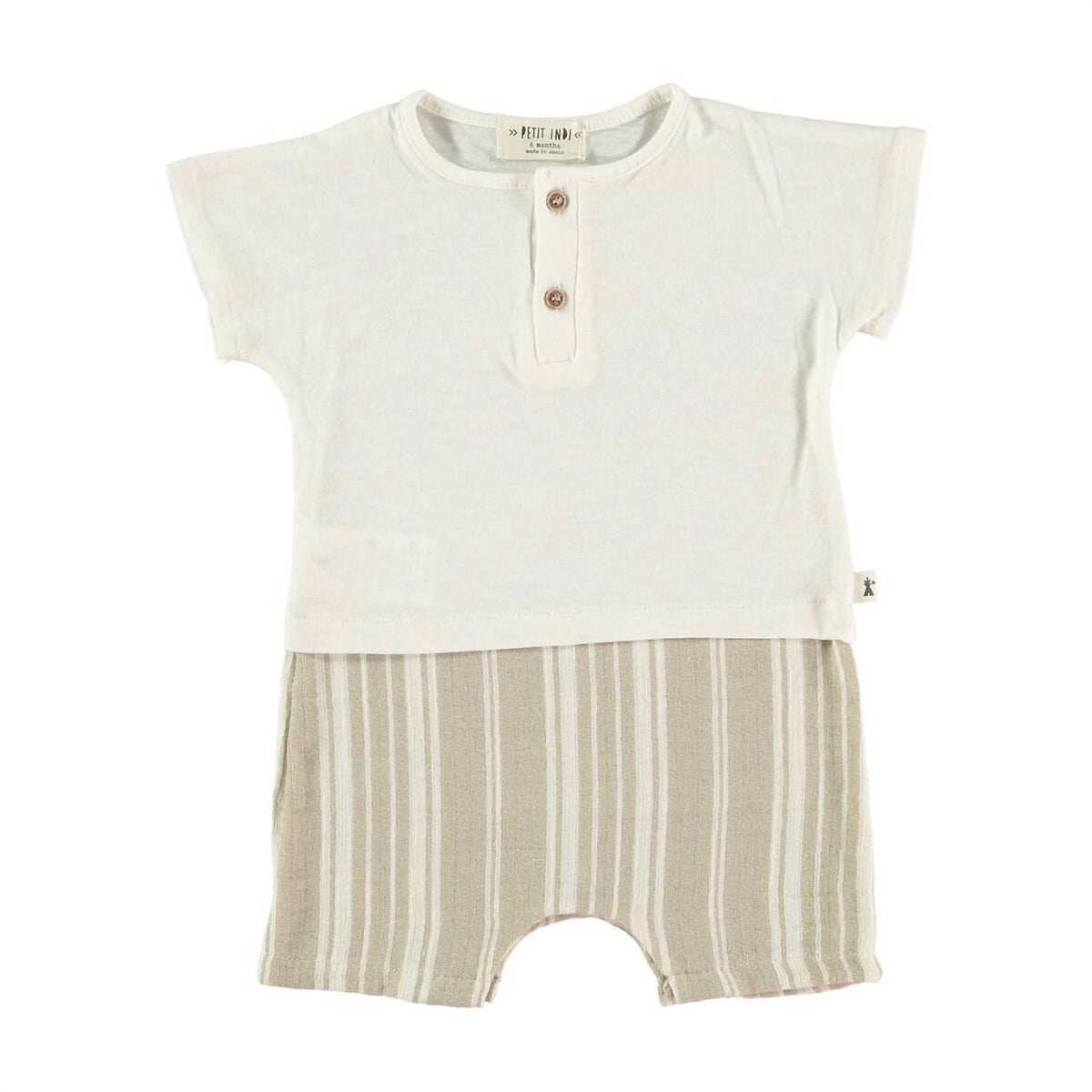 Petit Indi - Kid's Henley Romper