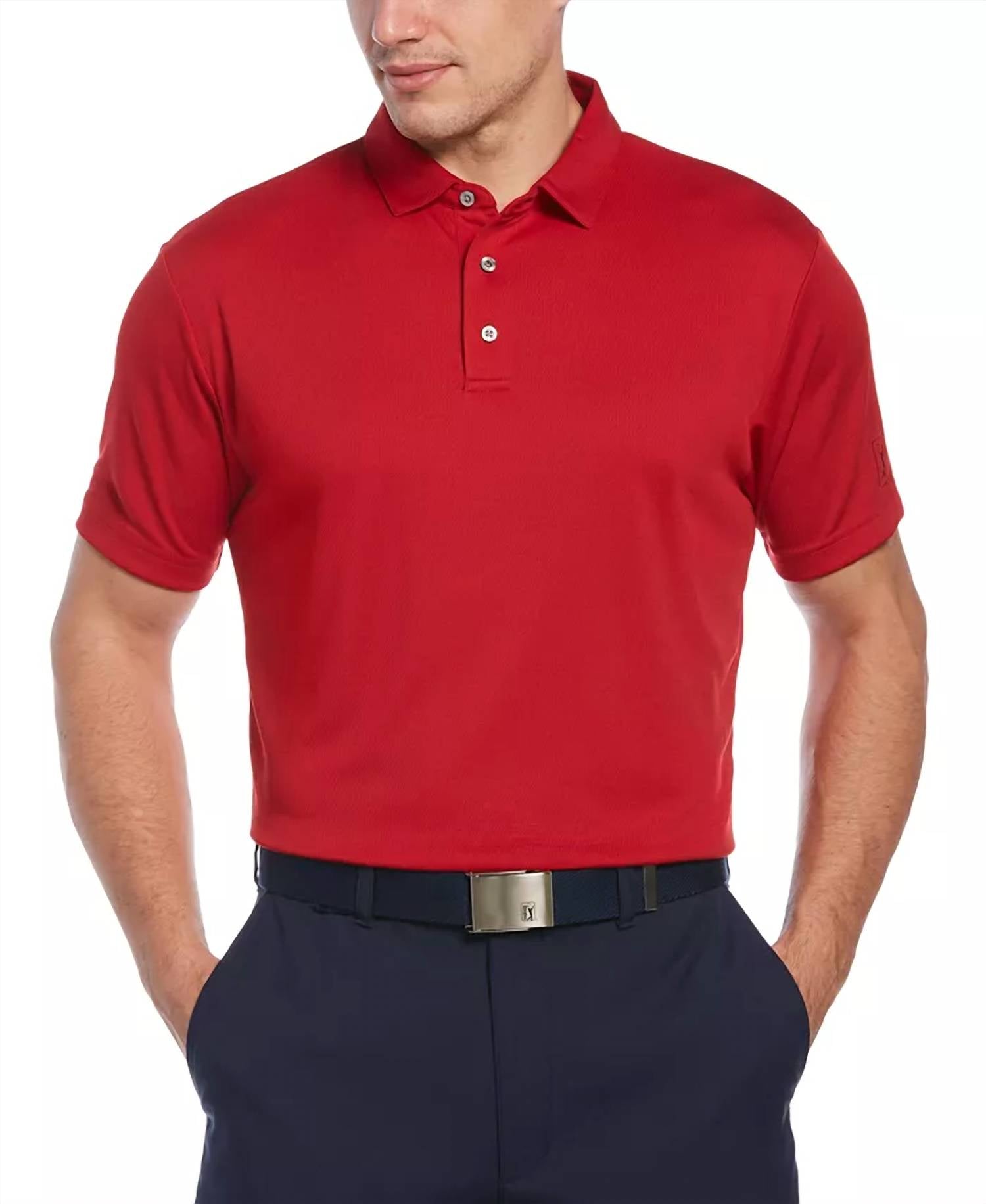 Pga Tour - Airflux Mesh Golf Polo Shirt - clothing - men - polos