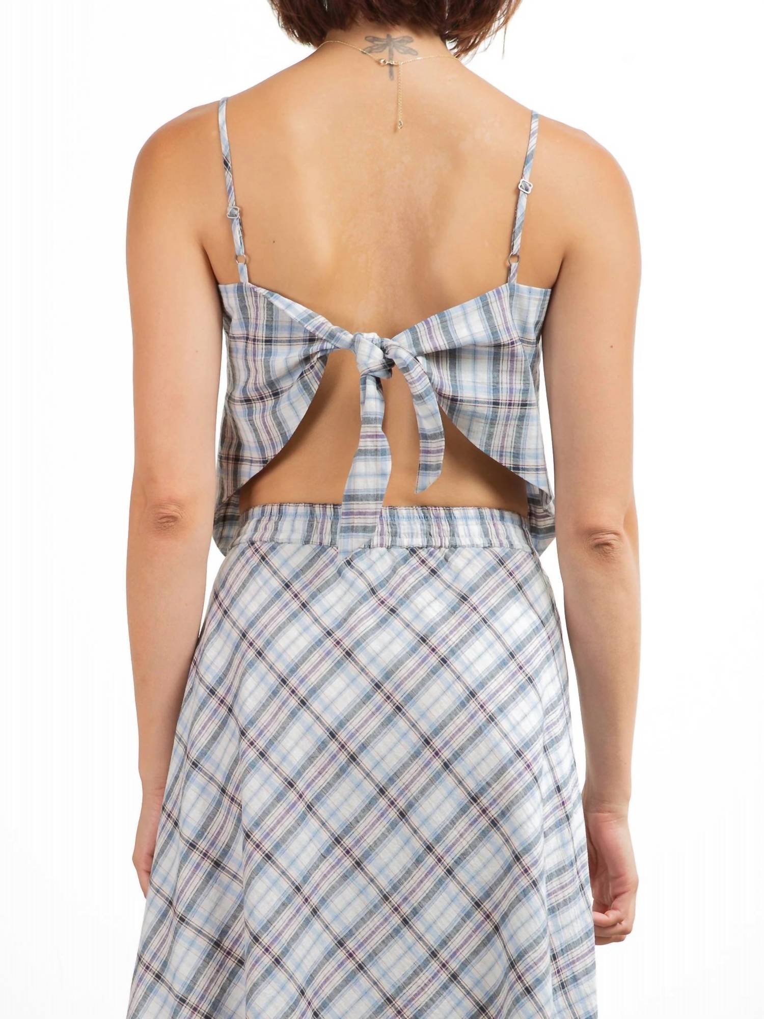 Pharaoh - Georgia Plaid Top - clothing - cotton - crop - tops
