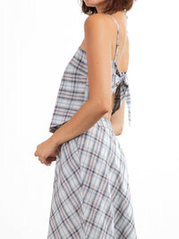 Pharaoh - Georgia Plaid Top - clothing - cotton - crop - tops