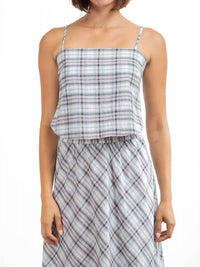 Pharaoh - Georgia Plaid Top - clothing - cotton - crop - tops