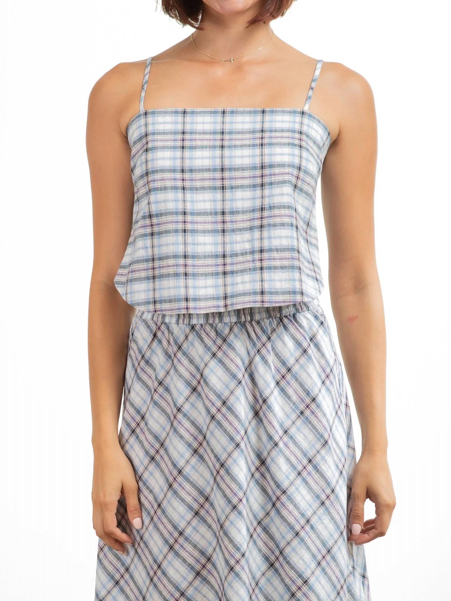 Pharaoh - Georgia Plaid Top - clothing - cotton - crop - tops