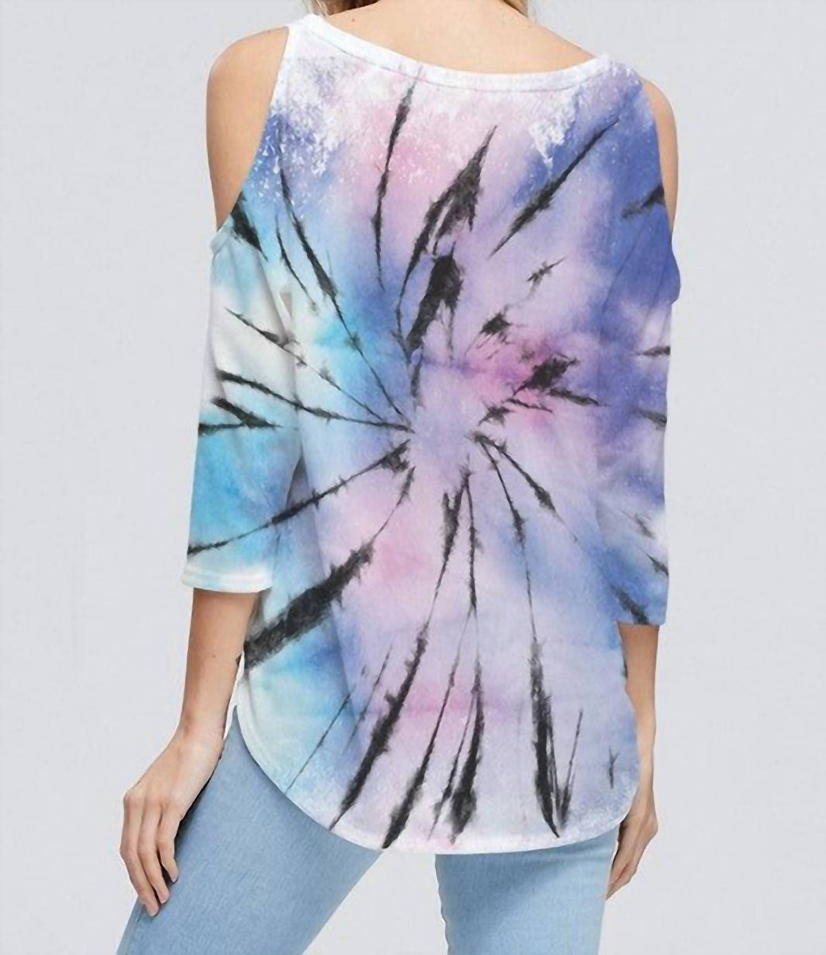 Phil Love - Starburst Cold Shoulder Tie Dye Top