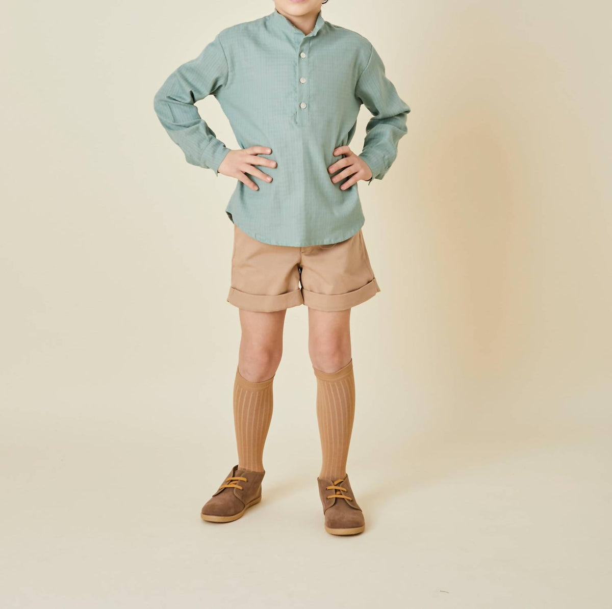 Pi And Pa - Boy's Cotton Side Pockets Shorts