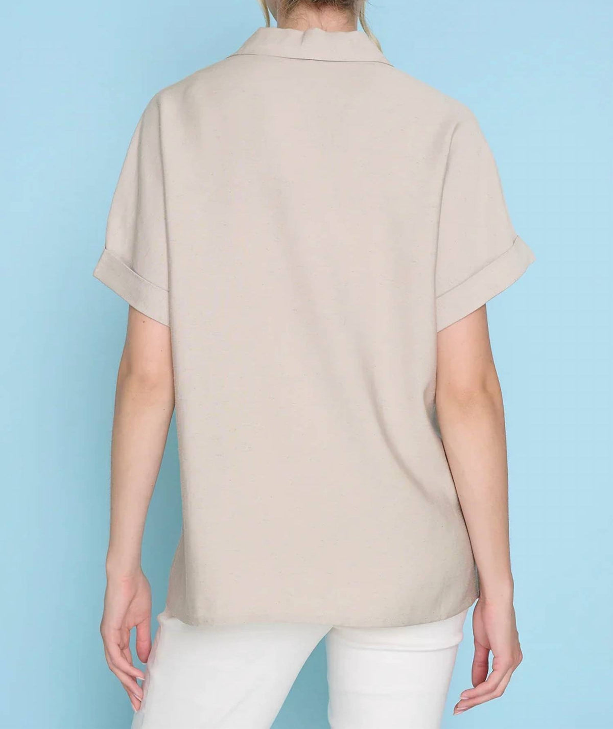 Picadilly - Button Front Blouse with Pockets