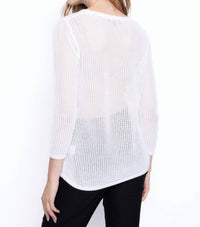 Picadilly - Knit With Silver Appliqué Top