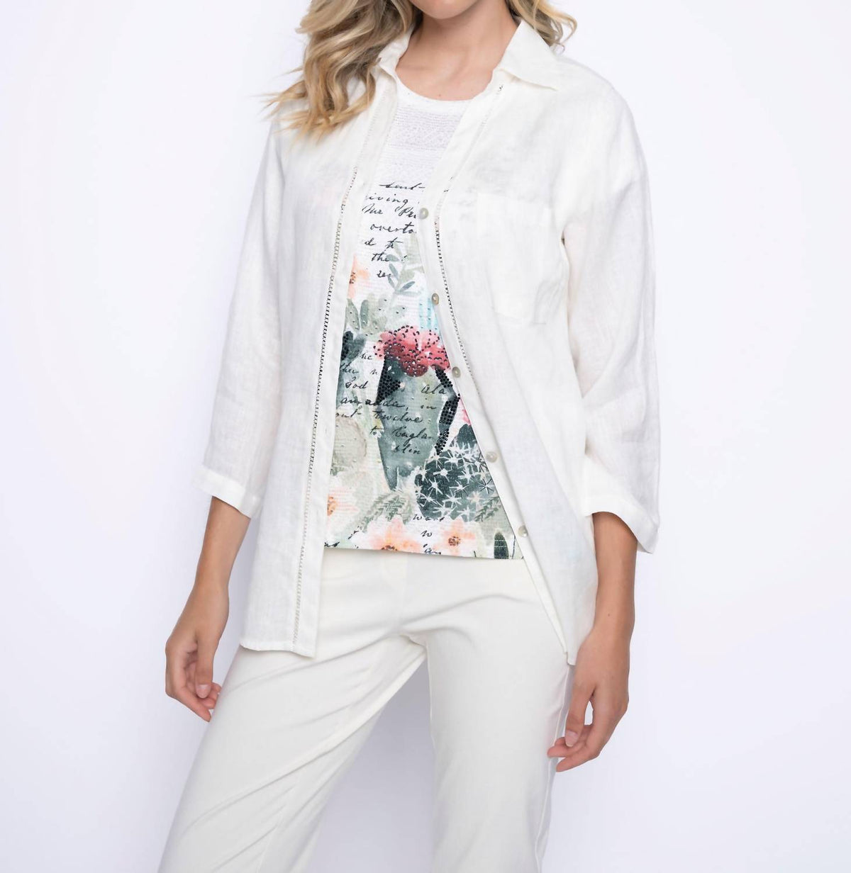 Picadilly - Quarter Sleeve Button Down Shirt