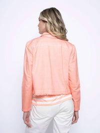 Picadilly - Raw Edge Fringe Patch Pocket Jacket