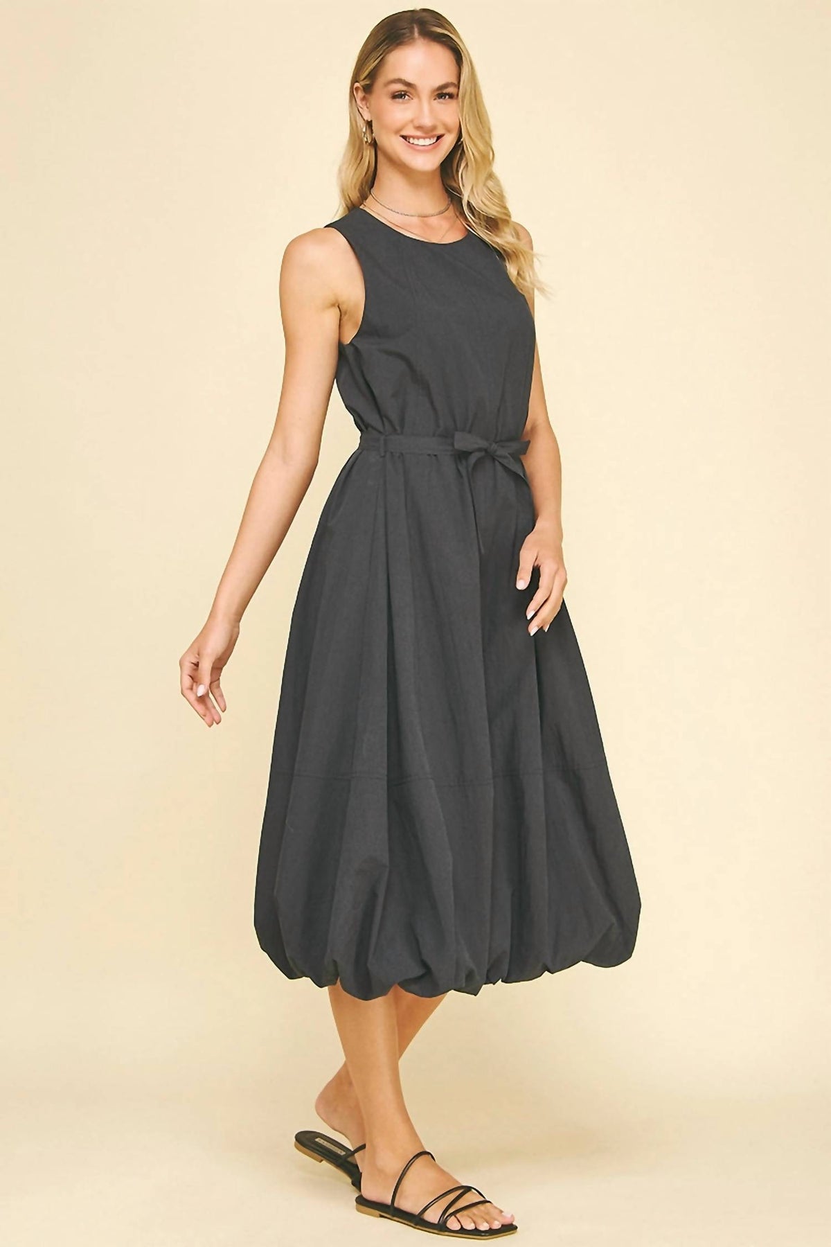 Pinch - Brielle Solid Bubble Hem Midi Dress