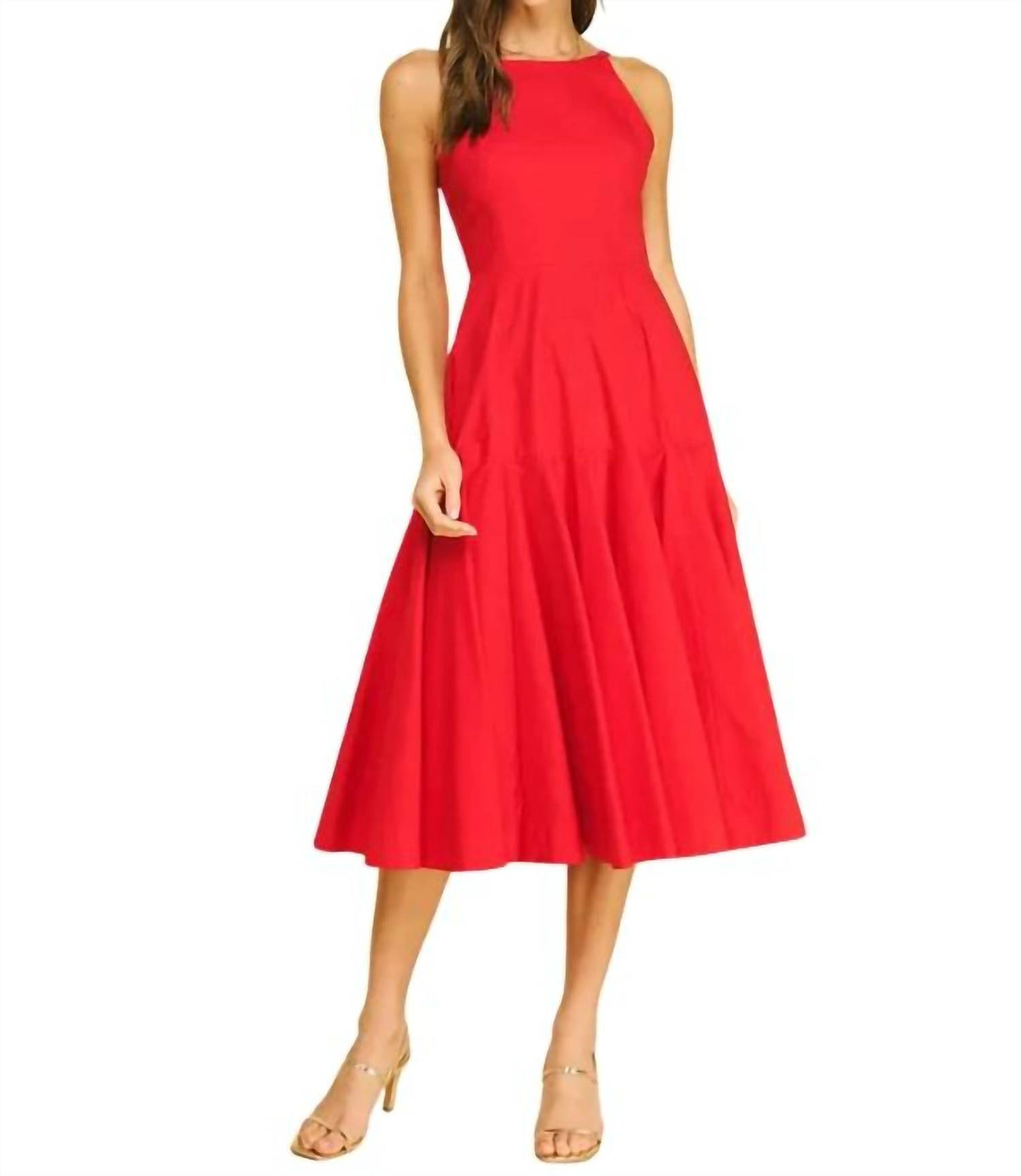 Pinch - Halter A-line Midi Dress