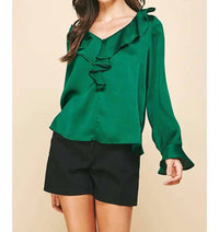 Pinch - Satin Ruffle Top