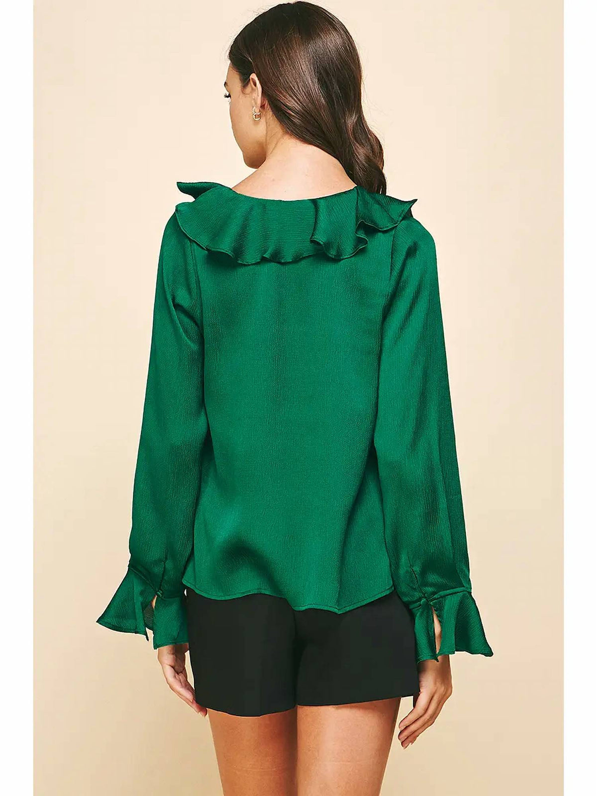 Pinch - Satin Ruffle Top