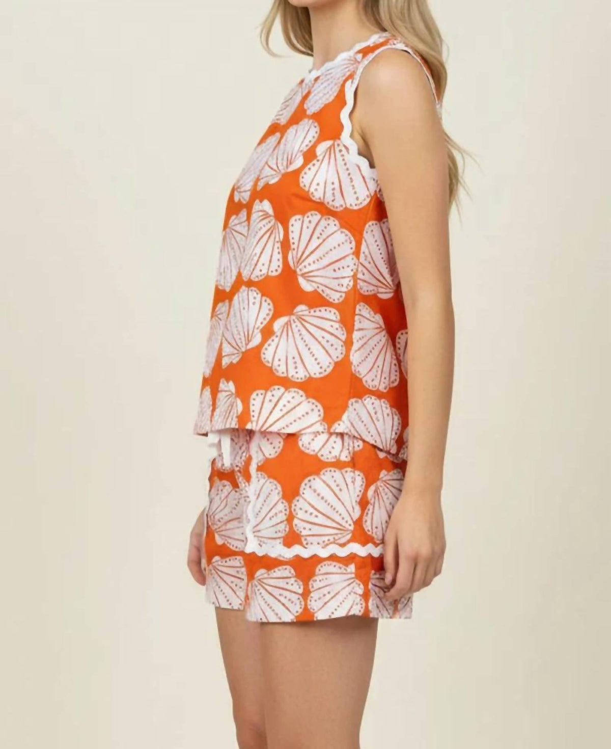 Pinch - Shell Print Sleeveless Top