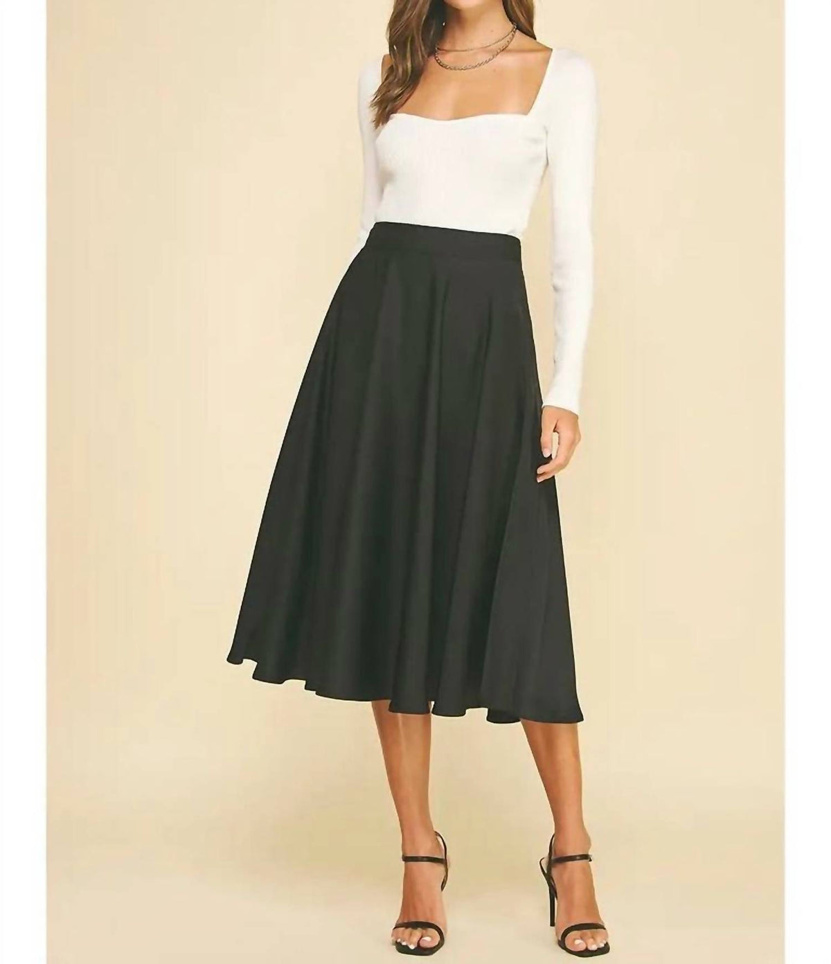 Pinch - Silky Midi Skirt