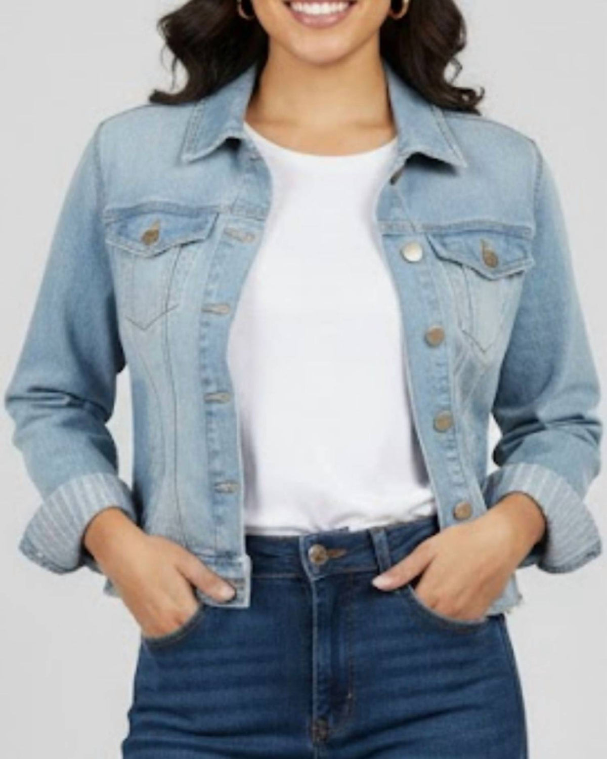 Pine Apparel - Denim Cuffed Jacket