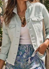 Pine Apparel - Frayed Denim Jacket