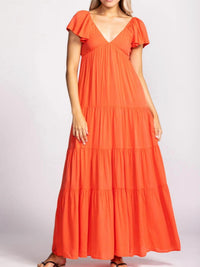 Pink Martini - Jessica V - neck Short Sleeve Dress - clothing - dresses - maxi